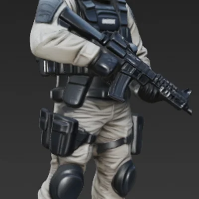 Mô hình đặc nhiệm chống khủng bố (Counter terrorist agent) cầm vũ khí