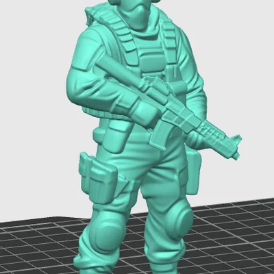 Mô hình đặc nhiệm chống khủng bố (Counter terrorist agent) cầm vũ khí