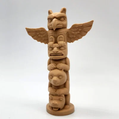 Mô hình Cột Totem Đại bàng 3D trang trí độc đáo