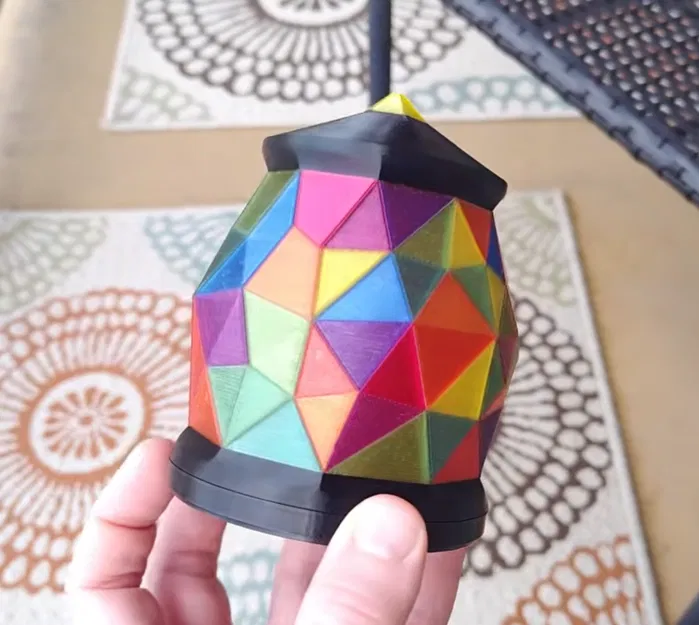 Lồng đèn bàn đa diện dùng nến điện (Faceted Electric Tea Light Desk Lantern) - Image 3