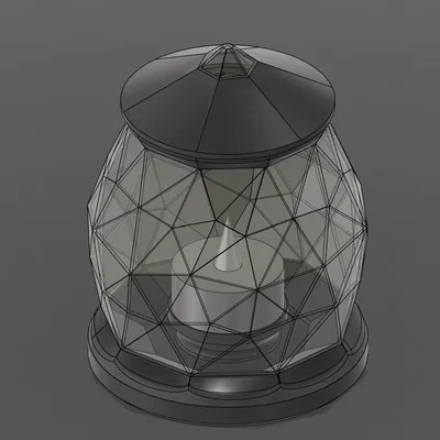 Lồng đèn bàn đa diện dùng nến điện (Faceted Electric Tea Light Desk Lantern)