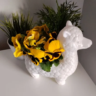 Chậu cây trang trí hình Alpaca - Đồ trang trí in 3D cực đáng yêu