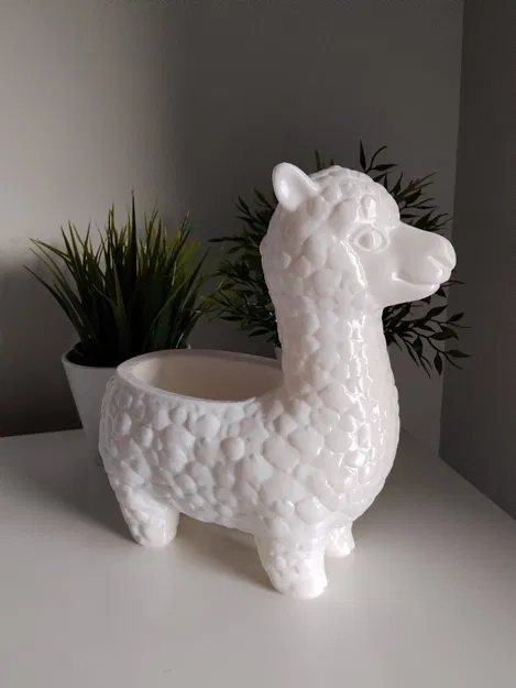 Chậu cây trang trí hình Alpaca - Đồ trang trí in 3D cực đáng yêu - Image 4