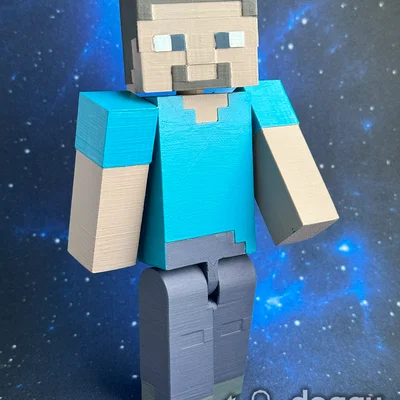 Mô hình Minecraft Steve (đầu, tay và chân cử động được)