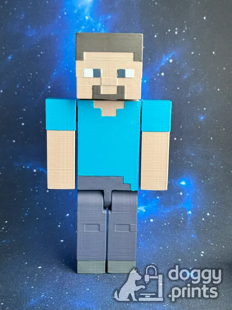 Mô hình Minecraft Steve (đầu, tay và chân cử động được) - Image 2