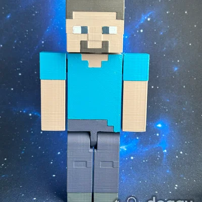 Mô hình Minecraft Steve (đầu, tay và chân cử động được)