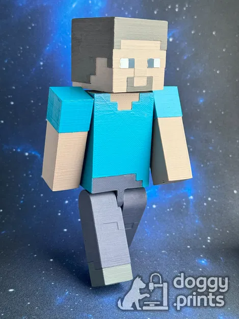 Mô hình Minecraft Steve (đầu, tay và chân cử động được) - Image 3