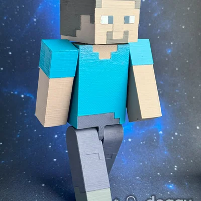 Mô hình Minecraft Steve (đầu, tay và chân cử động được)