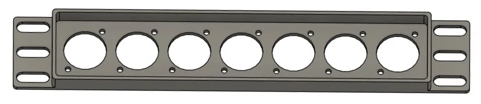 Patch Panel 1U cho đầu nối Neutrik D-Type (Dành cho 10 inch Rack) - Image 1