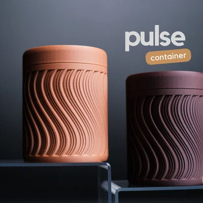 pulse · container: Hộp đựng tối giản với nắp khóa xoay