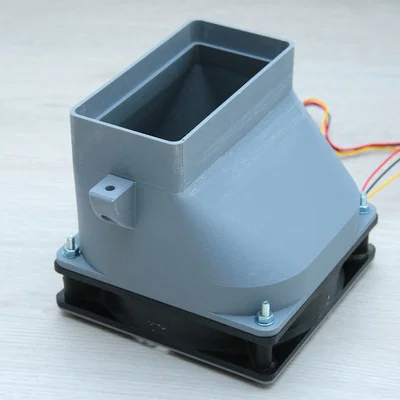 Giá gắn quạt 120mm cho ống thông gió hình chữ nhật 110x55