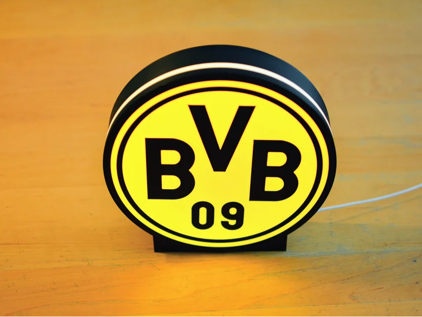 Mô hình Lightbox Borussia Dortmund 3D - Phụ kiện trang trí độc đáo - Image 1