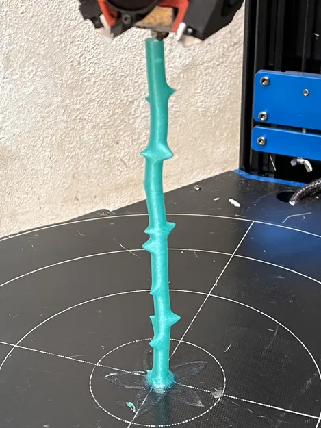 Thân hoa hồng có gai (Spikey Rose Stem) cho mô hình in 3D nghệ thuật - Image 2