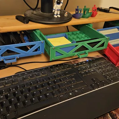 Bộ kệ Gridfinity đa năng với cơ chế nghiêng