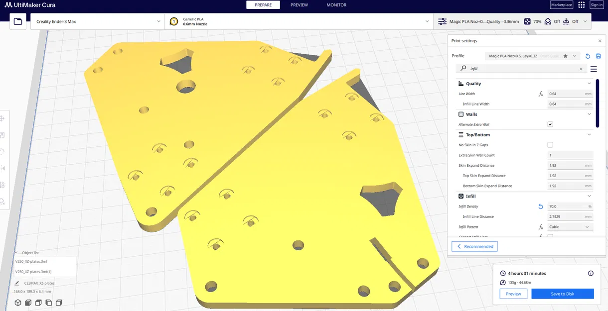 Tấm XZ in 3D cho LowRider 4 (Nên cân nhắc dùng nhôm thay thế) - Image 2
