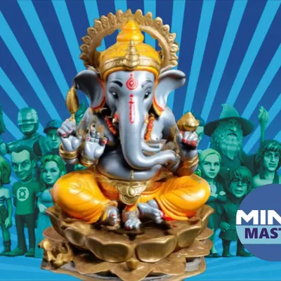 Mô hình 3D nhân vật Ganesha phong cách Minix siêu dễ thương