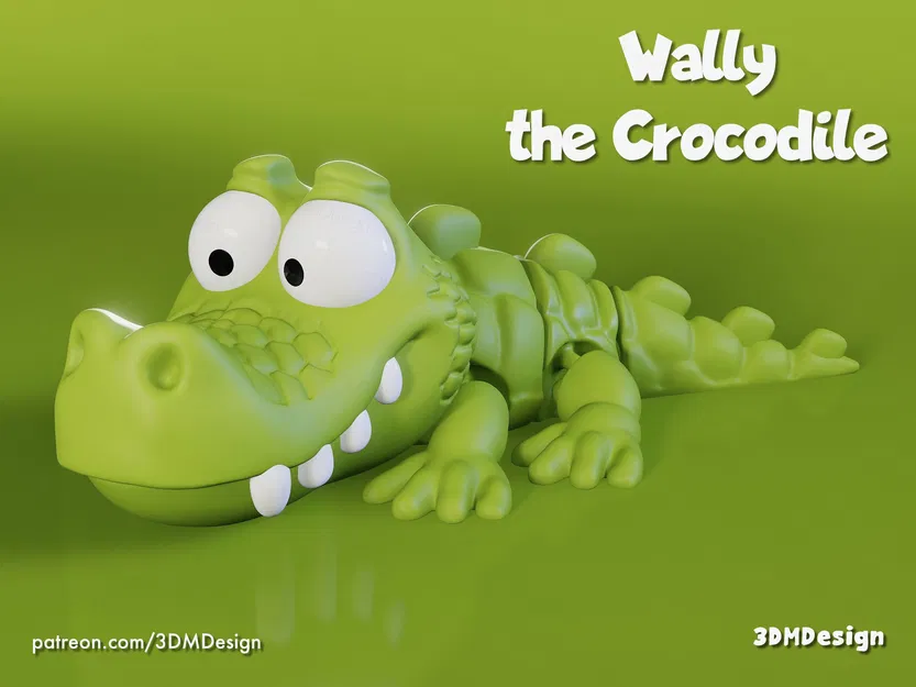 Wally the Crocodile - Mô hình cá sấu khớp nối linh hoạt - Image 1