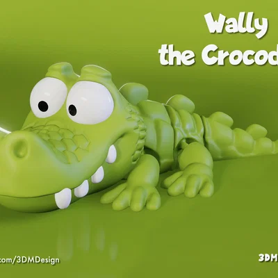 Wally the Crocodile - Mô hình cá sấu khớp nối linh hoạt