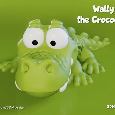 Wally the Crocodile - Mô hình cá sấu khớp nối linh hoạt
