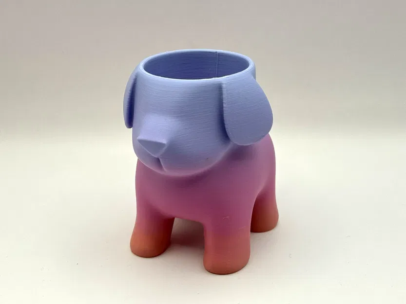 Mô hình 3D chậu cây hình chú cún (Puppy Planter Pot) cực xinh - Image 1