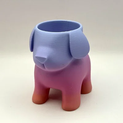 Mô hình 3D chậu cây hình chú cún (Puppy Planter Pot) cực xinh
