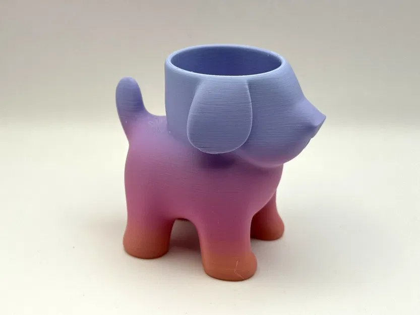 Mô hình 3D chậu cây hình chú cún (Puppy Planter Pot) cực xinh - Image 2