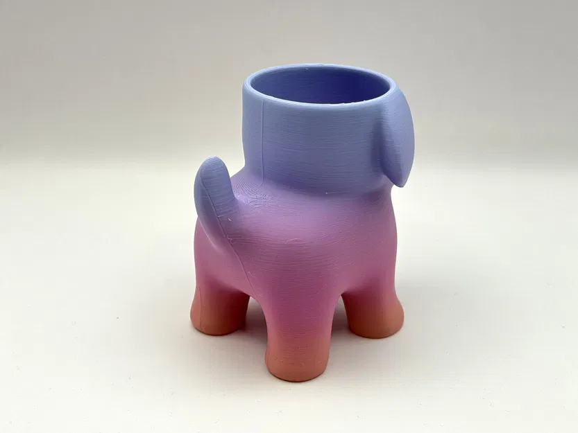 Mô hình 3D chậu cây hình chú cún (Puppy Planter Pot) cực xinh - Image 3