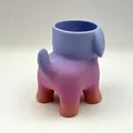 Mô hình 3D chậu cây hình chú cún (Puppy Planter Pot) cực xinh - Thumbnail 3