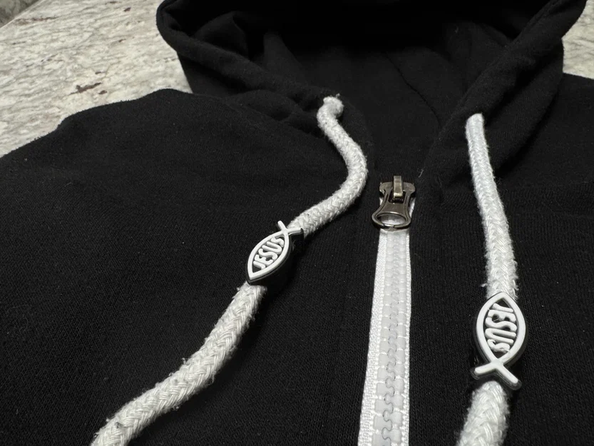 Phụ kiện trang trí dây áo hoodie hình cá Jesus (Jesus Fish Bead) - Image 4