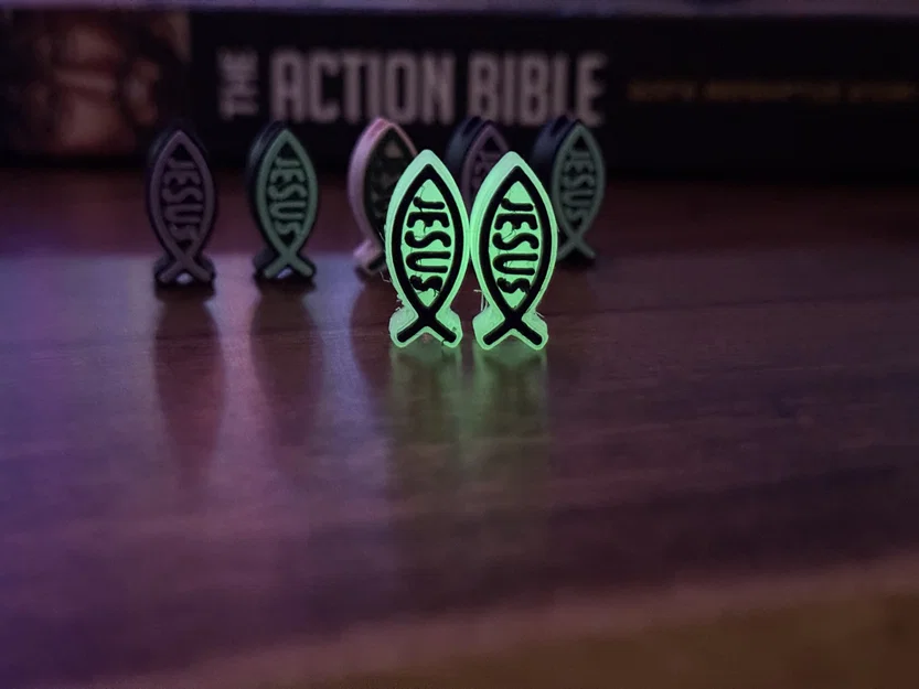 Phụ kiện trang trí dây áo hoodie hình cá Jesus (Jesus Fish Bead) - Image 5