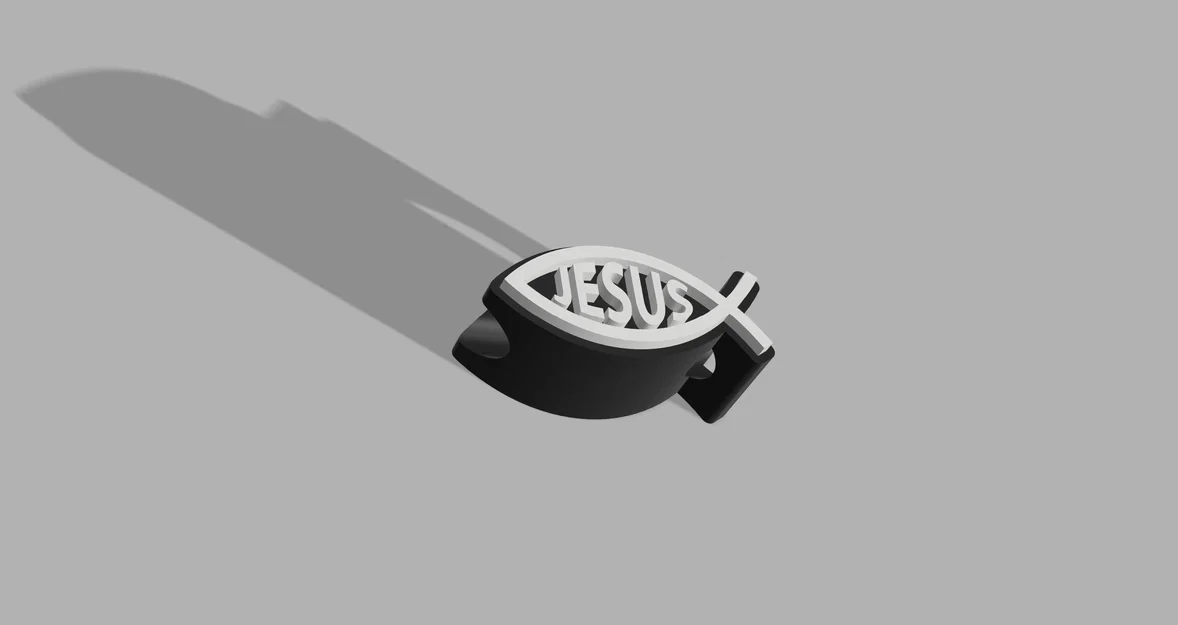 Phụ kiện trang trí dây áo hoodie hình cá Jesus (Jesus Fish Bead) - Image 6