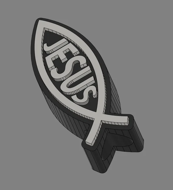 Phụ kiện trang trí dây áo hoodie hình cá Jesus (Jesus Fish Bead) - Image 7