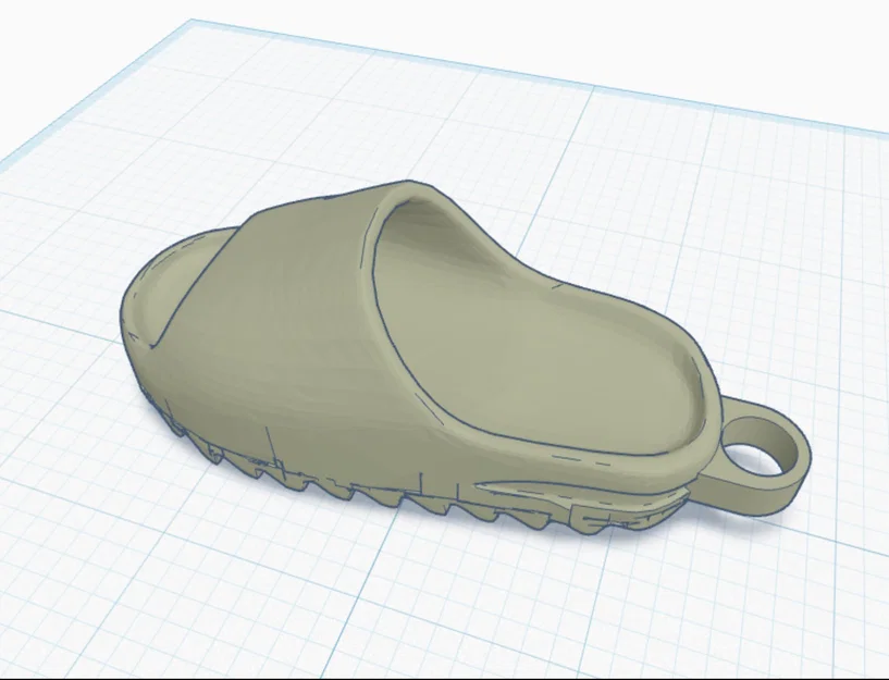 Móc khóa dép Yeezy mini siêu dễ thương - File in 3D - Image 1