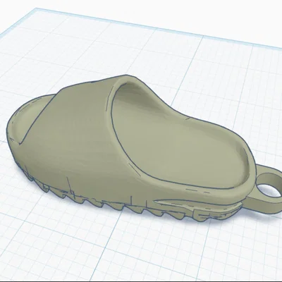Móc khóa dép Yeezy mini siêu dễ thương - File in 3D