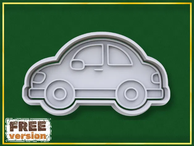 Bộ Khuôn Cắt Bánh Quy Hình Xe – File STL In 3D Dễ Dàng - Image 1