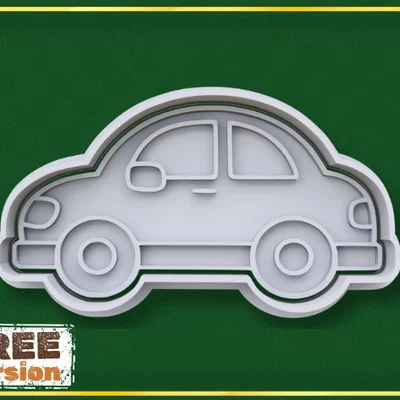 Bộ Khuôn Cắt Bánh Quy Hình Xe – File STL In 3D Dễ Dàng
