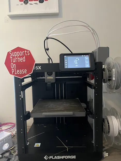 Biển báo nhắc nhở bật support cho máy in 3D (Supports Turned On Please) - Image 4