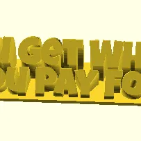 Bảng hiệu để bàn độc đáo 'Tiền nào của nấy' cho văn phòng