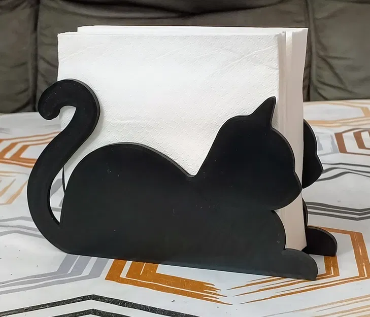 Khay đựng khăn giấy hình mèo xinh xắn - Mẫu in 3D trang trí độc đáo - Image 1