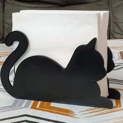 Khay đựng khăn giấy hình mèo xinh xắn - Mẫu in 3D trang trí độc đáo