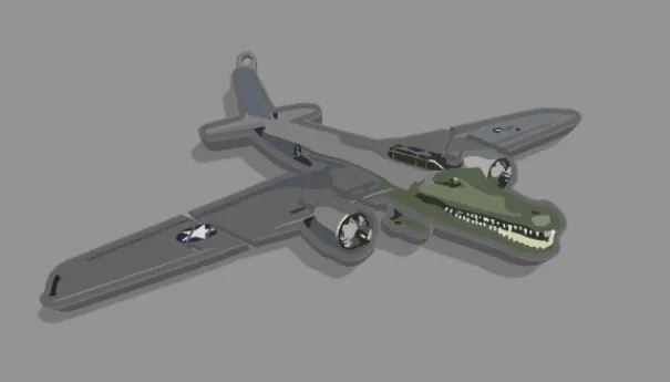 Móc khóa Bombardiro Crocodilo - Mô hình in 3D meme vui nhộn - Image 1