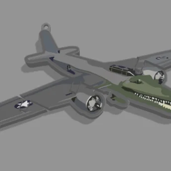 Móc khóa Bombardiro Crocodilo - Mô hình in 3D meme vui nhộn