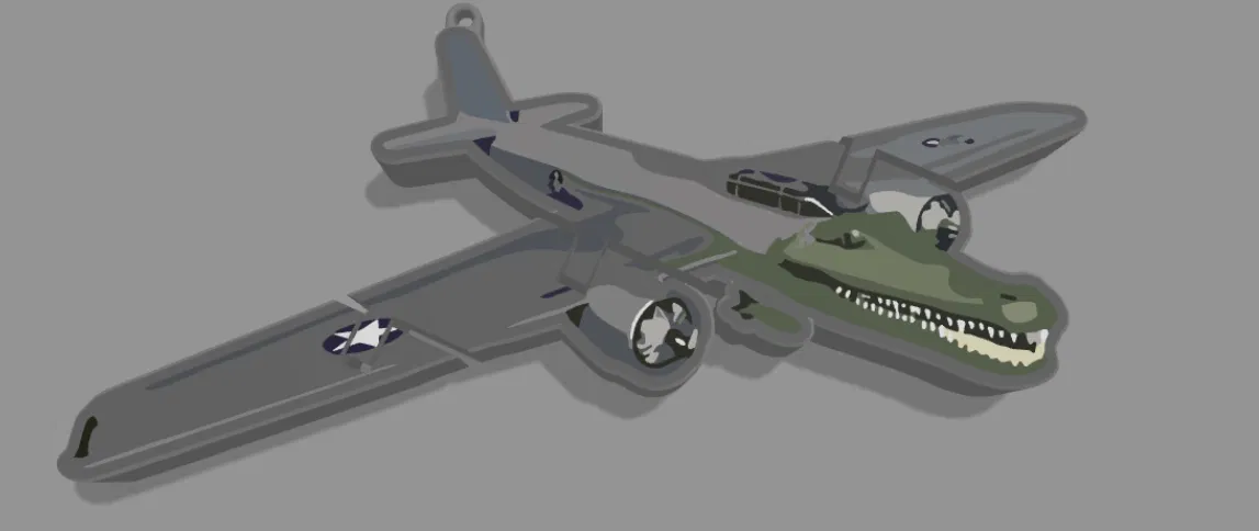 Móc khóa Bombardiro Crocodilo - Mô hình in 3D meme vui nhộn - Image 2