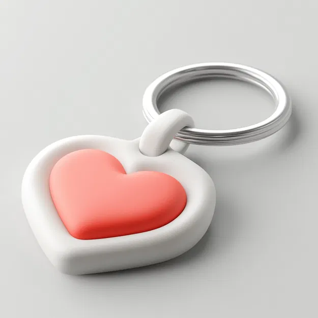 Móc Khóa Hình Trái Tim (Heart Keychain Charm) - Image 1