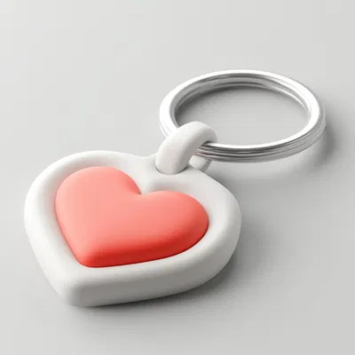 Móc Khóa Hình Trái Tim (Heart Keychain Charm)