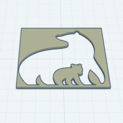 Mô hình logo gấu Jordan Valley dùng cho in 3D
