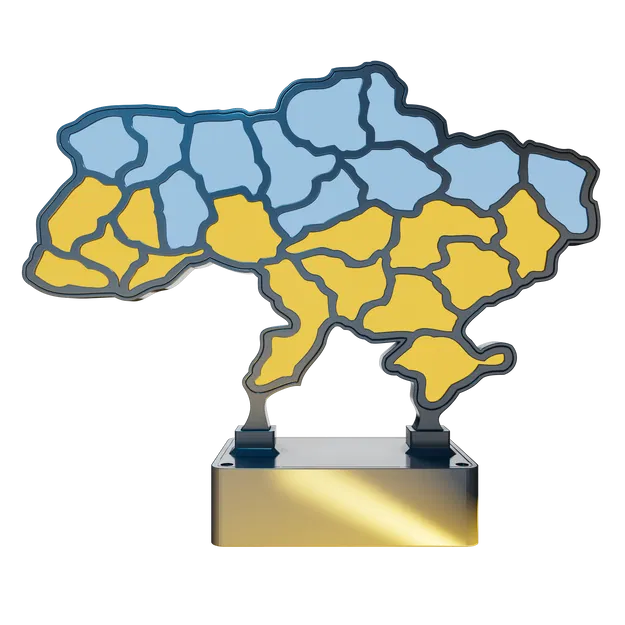 Mô hình bản đồ báo động Ukraine kết hợp ESP32 và LED thông minh - Image 1