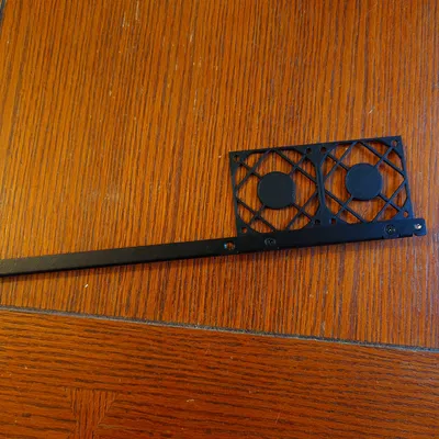 Ngàm gắn 2 quạt 60x15mm cho Velka 7 rev 3.0