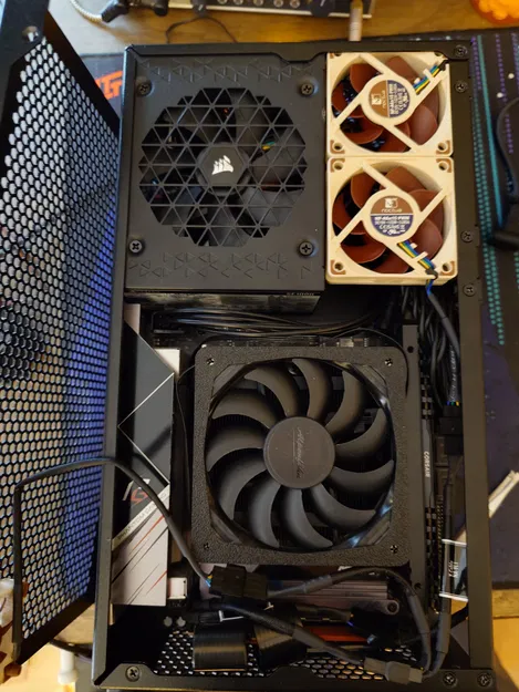 Ngàm gắn 2 quạt 60x15mm cho Velka 7 rev 3.0 - Image 2