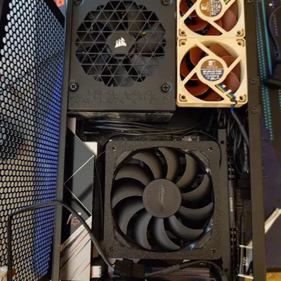 Ngàm gắn 2 quạt 60x15mm cho Velka 7 rev 3.0